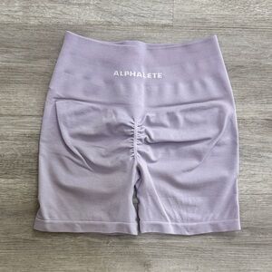 Alphalete Light Purple Ruched Shorts